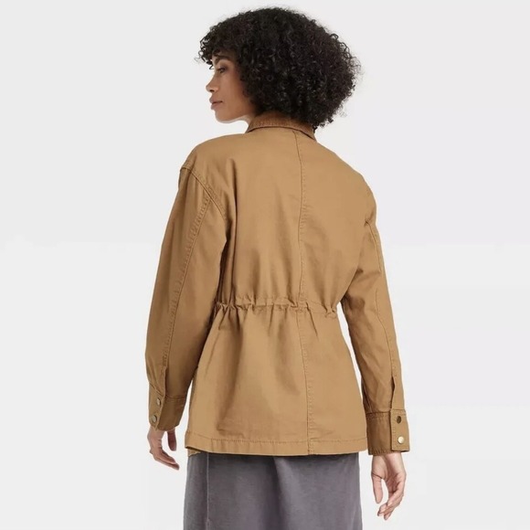 Universal Thread Women's Size XS Brown 100% Cotton Zip Utility Anorak Jacket NEW - Picture 12 of 13